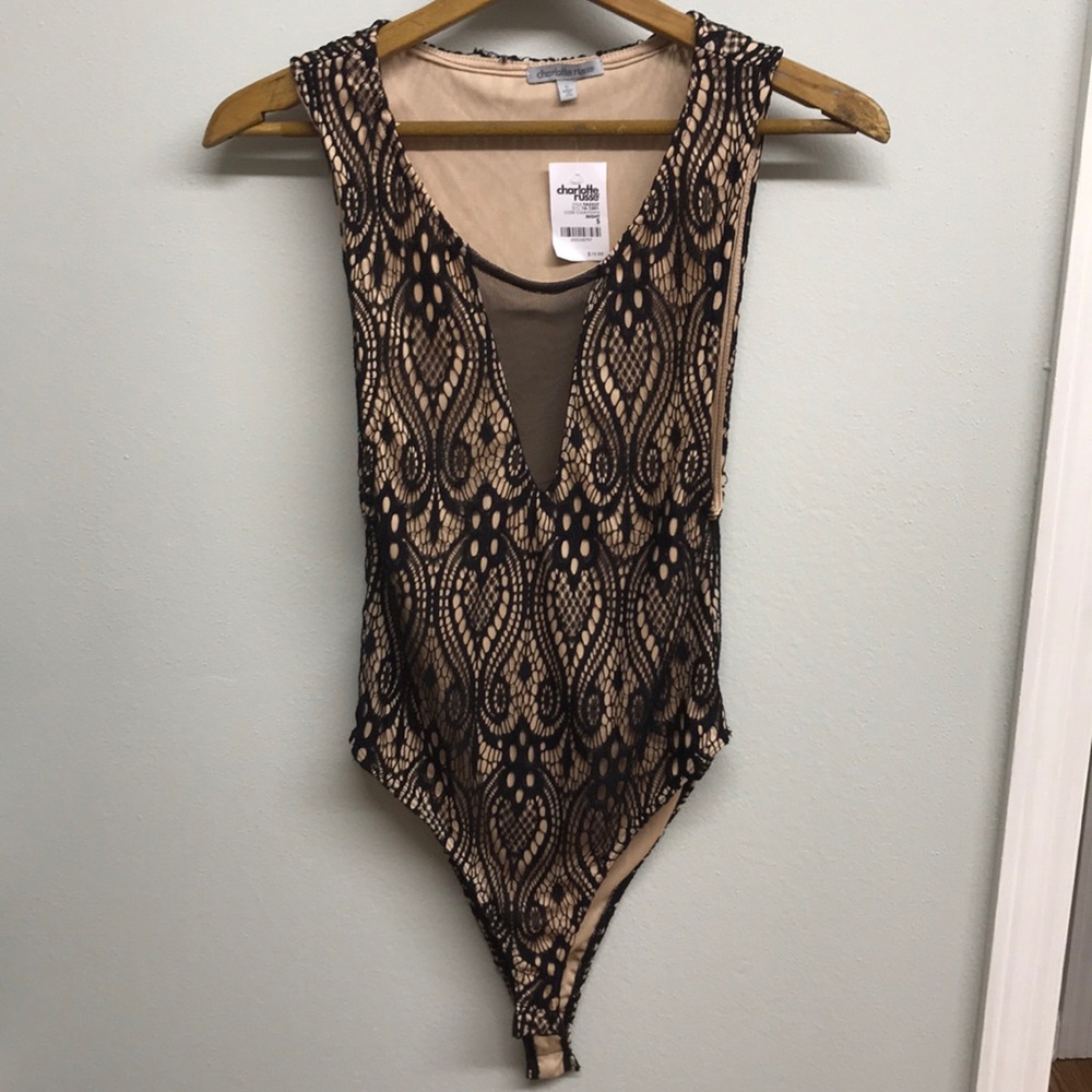 Lingerie lace style teddy bodysuit